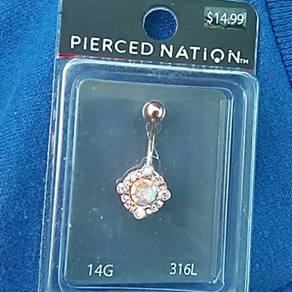 Rose gold belly ring